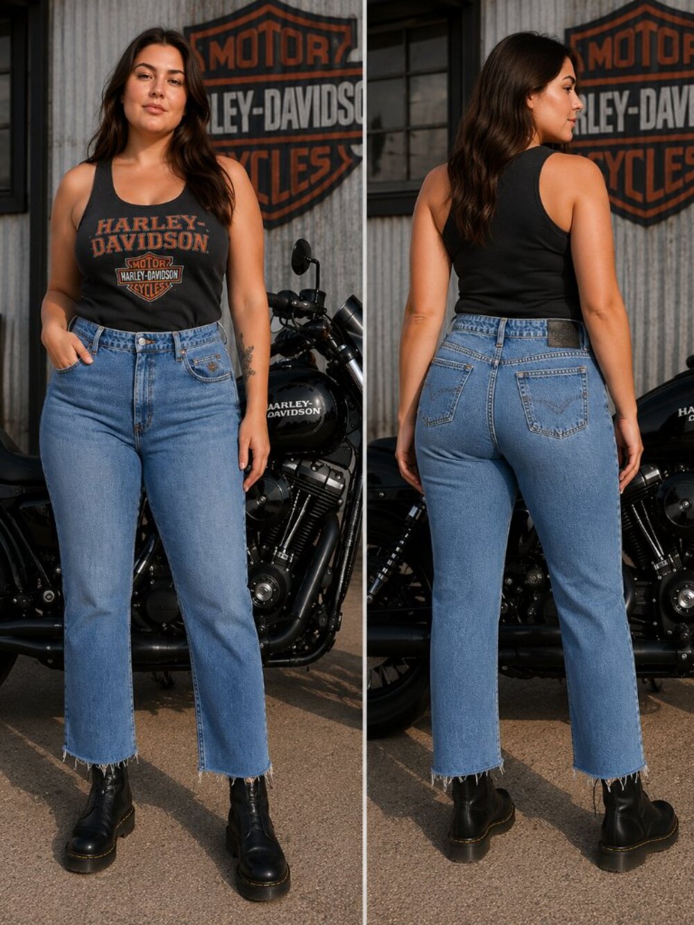 Harley-Davidson Classic Blue Denim Ankle Jeans